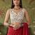 Red  cotton handloom khadi saree