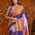 Multicolor colourblocked beads and stones satin saree