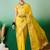 Yellow ethnic motif zari woven kanjeevaram saree with blouse