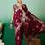 Burgundy ethnic motif zari woven tassel detail kanjeevaram saree with blouse