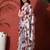 Grey embellished satin floral digital printed saree