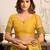 Mustard printed warli work saree with unstiched blouse