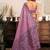 Lavender printed warli work saree with unstiched blouse