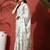 Lime ready to wear satin floral digital printed saree