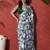 Grey ready to wear satin floral digital printed saree