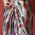 Grey ready to wear satin floral digital printed saree
