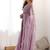 Purple tissue silk sequin embroideried scollped border festive blouse piece & sarees