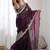 Purple tissue silk sequin embroideried scollped border festive blouse piece & sarees