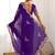 Purple tissue silk sequin embroideried scalloped border blouse piece & sarees