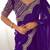 Purple tissue silk sequin embroideried scalloped border blouse piece & sarees