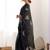 Black tissue silk sequin embroideried scollped border festive blouse piece & sarees