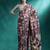 Maroon printed & embroidered saree with blouse