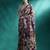 Maroon printed & embroidered saree with blouse
