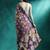 Maroon printed & embroidered saree with blouse