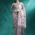 Off white floral printed gotta patti saree