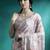Off white floral printed gotta patti saree