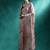 Peach floral printed & embroidered gotta patti saree