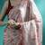 Peach floral printed & embroidered gotta patti saree
