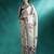 Cream printed & embroidered gotta patti poly chiffon saree with blouse