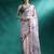 Pink abstract printed embroidered gotta patti saree