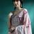 Pink abstract printed embroidered gotta patti saree