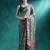 Green printed & embroidered saree with blouse