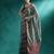 Green printed & embroidered saree with blouse