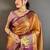 Orange woven design zari silk blend handloom kanjeevaram saree