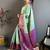 Blue woven design zari silk blend kanjeevaram saree