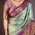 Blue woven design zari silk blend kanjeevaram saree