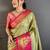 Green woven design zari silk blend kanjeevaram saree