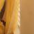Yellow embellished embroidered sequinned saree with blouse piece