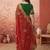 Red embroidered bandhani printed & gota lace sarees with unstitched blouse piece