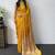 Yellow bandhani mirror work bandhani saree