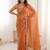 Orange embroidered sarees blouse piece