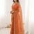 Orange embroidered sarees blouse piece