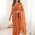 Orange embroidered sarees blouse piece