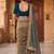 Gold embroidered silk blend saree
