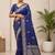 Blue zari art silk saree