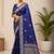 Blue zari art silk saree