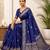 Blue zari art silk saree