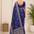Blue zari art silk saree