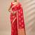 Red woven design zari art silk saree