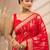 Red woven design zari art silk saree
