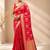 Red woven design zari art silk saree
