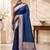Blue zari art silk saree
