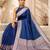 Blue zari art silk saree
