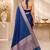 Blue zari art silk saree