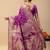Purple women woven design zari art silk saree