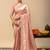 Peach embroidered tissue saree